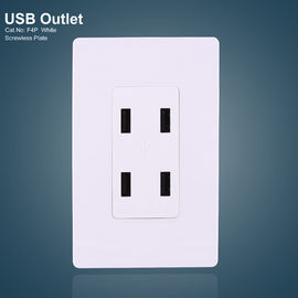 Mercado eléctrico de los receptáculos USB de los puertos de USB del blanco 4 GFCI con la placa de Screwless