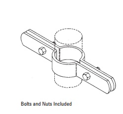 Abrazadera galvanizada acero de la canalización vertical con el perno, estándar de la UL del tenedor del tubo